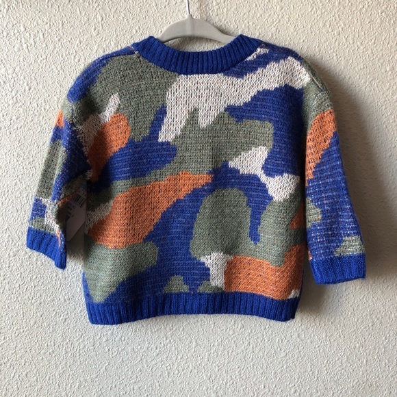 3/$15 Stem Abstract Camo Print Cardigan in Blue 3 Months - Picture 6 of 7